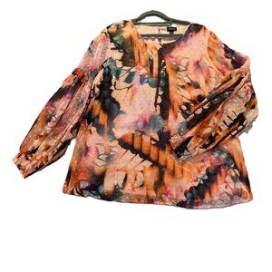 Multi Color Chiffon Torrid Top , Size 1 (1xL/16)